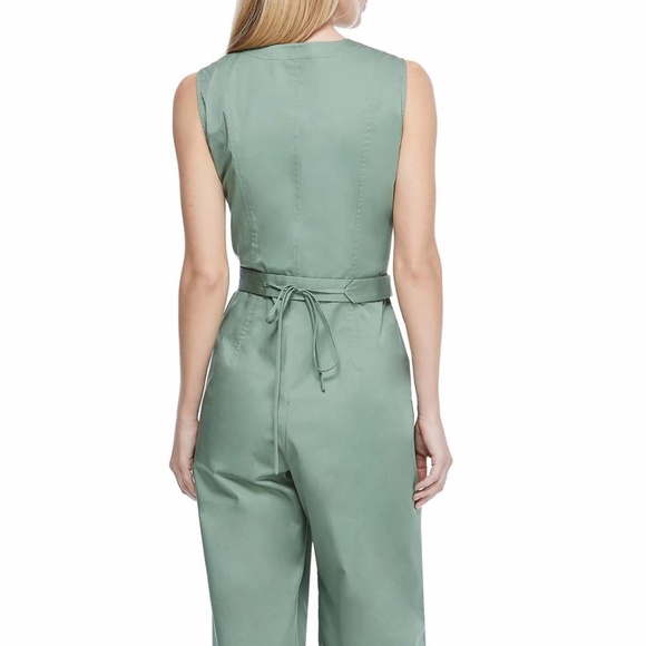NWT Gal Meets Glam Leonie Belted Cotton Jumpsuit - Picture 5 of 9